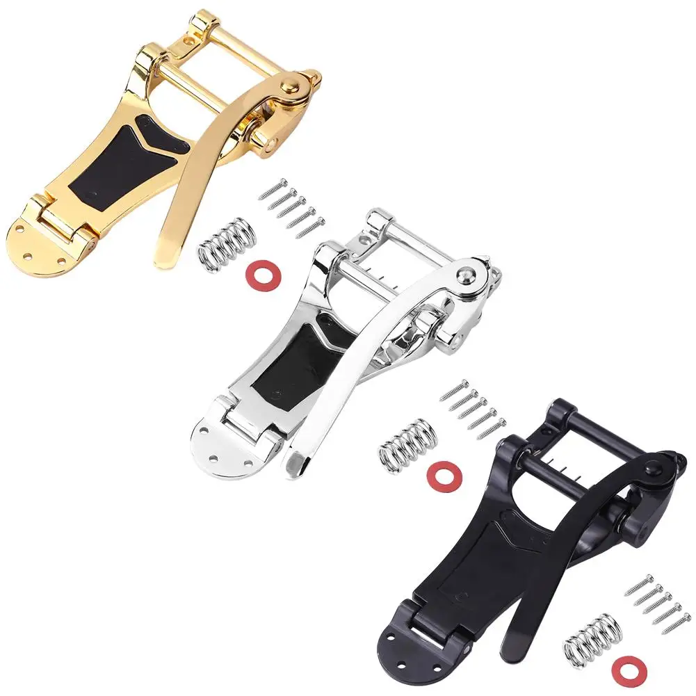 LP Electric Guitar Vibrato Replacement Parts Tremolo Tailpiece Bridge Excellent Alloys Gold Silver and Black Crank Bar
LP Electric Guitar Vibrato Replacement Parts Tremolo Tailpiece Bridge Excellent Alloys Gold Silver and Black Crank Bar