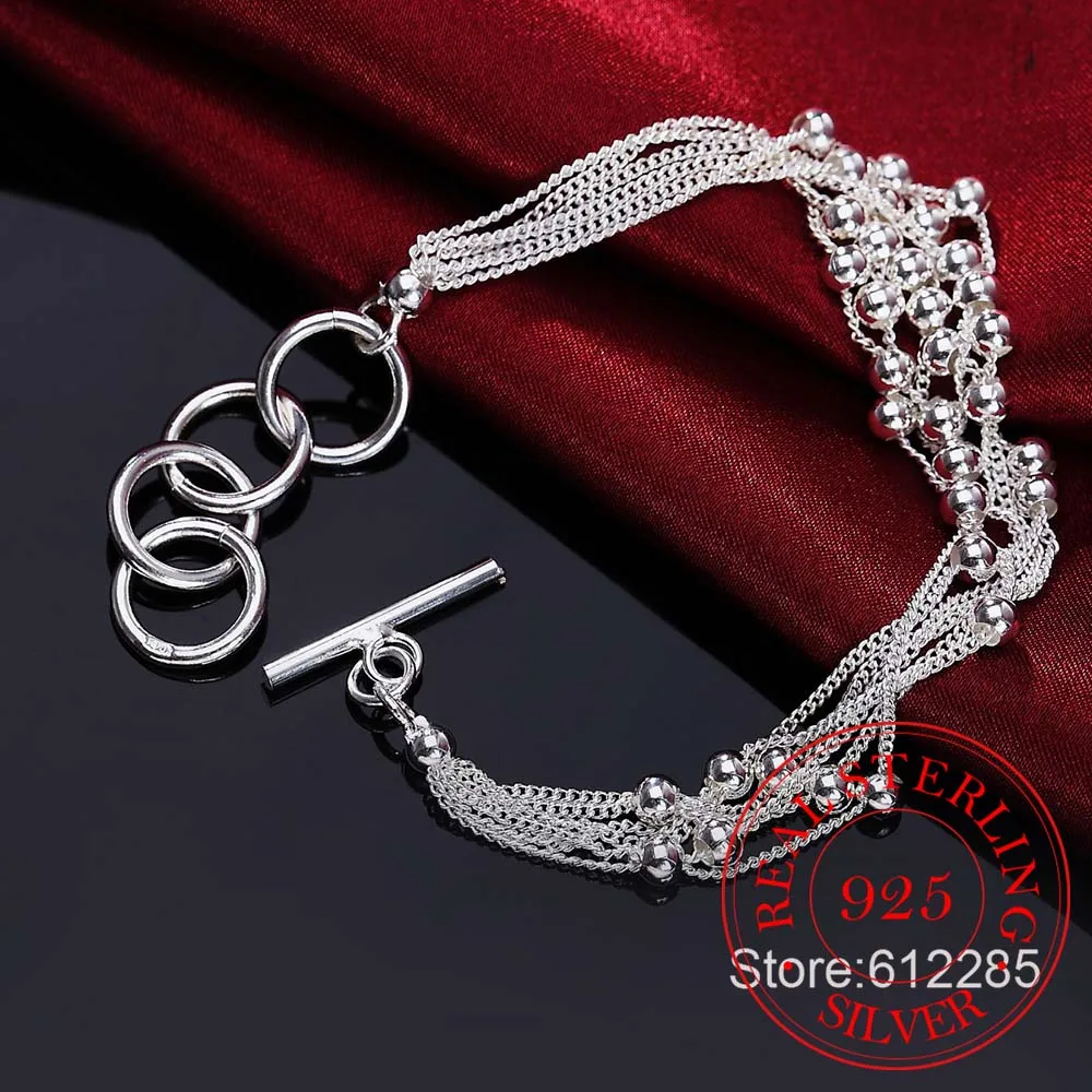 100% 925 Silver Bracelet for Women Fine Jewelry Wholesale Real Pure Six Tassels Beads OL Female Simple Special Brand Gift/gihgph
100% 925 Silver Bracelet for Women Fine Jewelry Wholesale Real Pure Six Tassels Beads OL Female Simple Special Brand Gift/gihgph