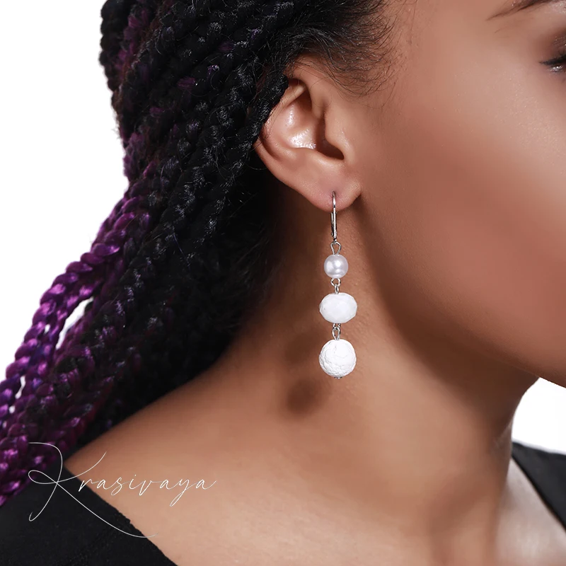Krasivaya White Pearl With Beads Italy Style Drop Earrings For Women Fashion Jewelry Trendy Gift
Krasivaya White Pearl With Beads Italy Style Drop Earrings For Women Fashion Jewelry Trendy Gift
