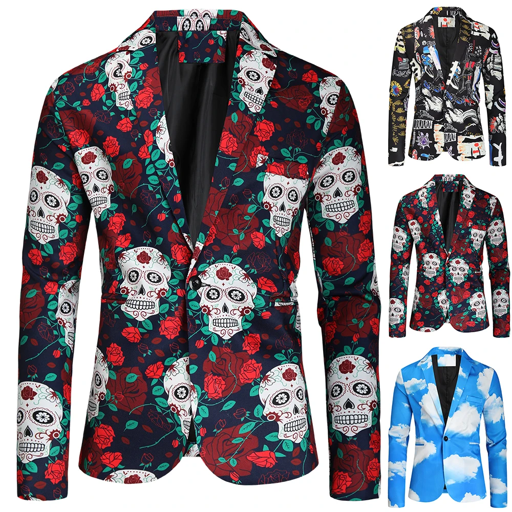 Vintage Men's Clothing 3D Printed Blazer Turn Down Collar Suits Single Blazer Jacket Casual Top Fashion Autumn Winter Blazers
Vintage Men's Clothing 3D Printed Blazer Turn Down Collar Suits Single Blazer Jacket Casual Top Fashion Autumn Winter Blazers