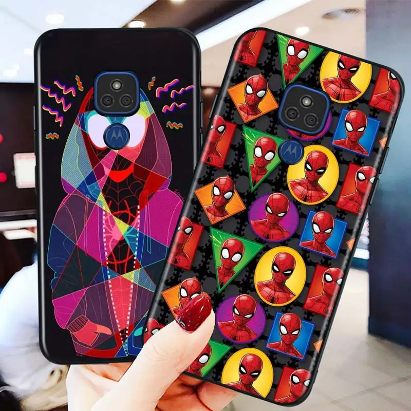 Marvel Spiderman Cartoon for Motorola G9 G8 G E7 E6 One Play Marco Hyper Fusion Stylus Power Lite Edge Plus Black Phone Case 
Marvel Spiderman Cartoon for Motorola G9 G8 G E7 E6 One Play Marco Hyper Fusion Stylus Power Lite Edge Plus Black Phone Case