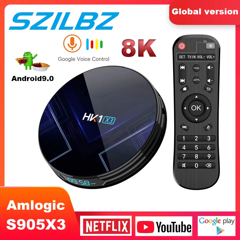 ТВ-приставка HK1 X3, Android 9,0, Amlogic S905X3, 4 Гб, 32 ГБ, 64 ГБ, 128 ГБ, 8K, Smart TV Box, 2,4G и 5,0, Wi-Fi, 1000 м, LAN, BT, ТВ-приставка, Netflix, Google
ТВ-приставка HK1 X3, Android 9,0, Amlogic S905X3, 4 Гб, 32 ГБ, 64 ГБ, 128 ГБ, 8K, Smart TV Box, 2,4G и 5,0, Wi-Fi, 1000 м, LAN, BT, ТВ-приставка, Netflix, Google