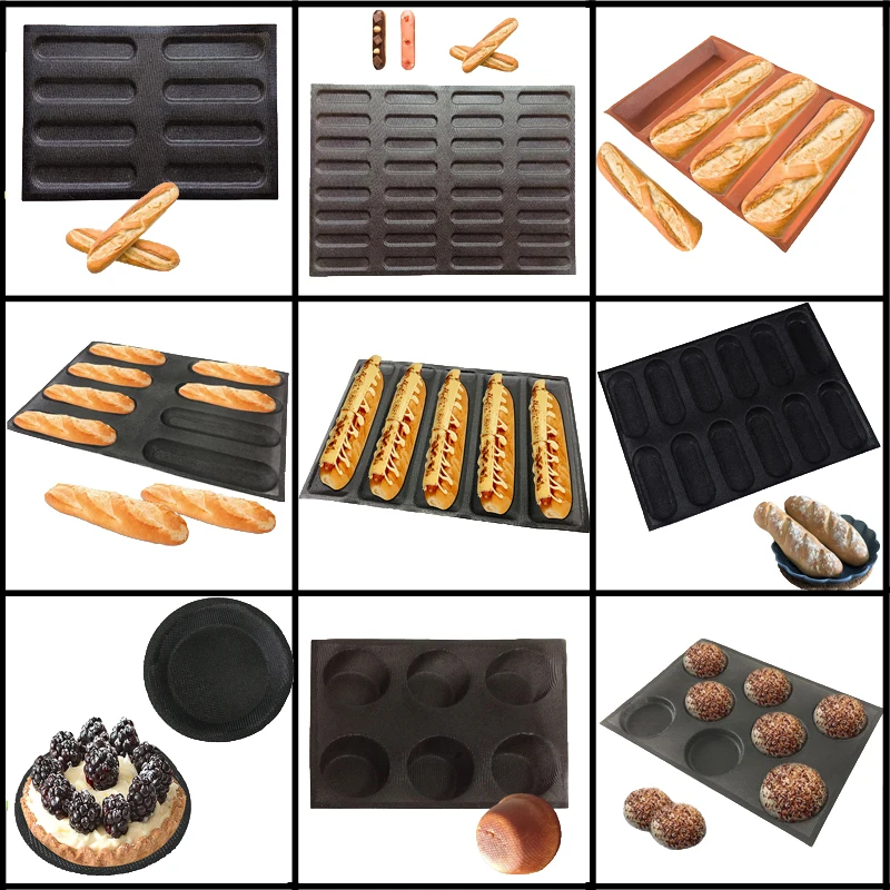 Meibum Perforated Bread Baking Mold Non Stick Glass Fiber Silicone Mould Hamburger Round Bun Tray Baguette Eclair Making Tools
Meibum Perforated Bread Baking Mold Non Stick Glass Fiber Silicone Mould Hamburger Round Bun Tray Baguette Eclair Making Tools