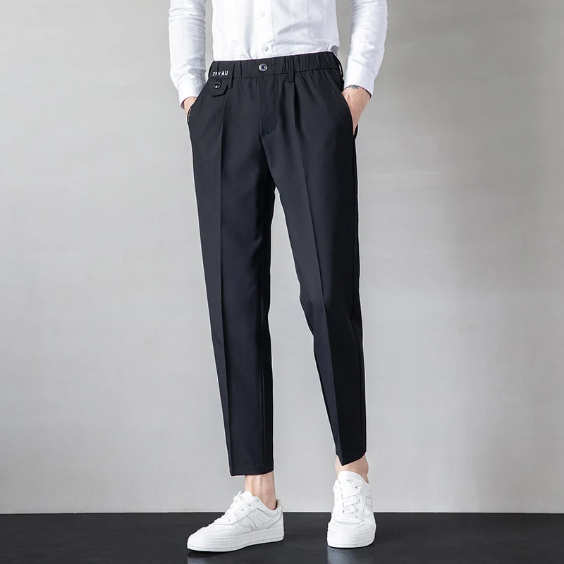 2021 Summer Men Suit Pants Formal Business Dress Pants Casual Slim Ankle Length Office Social Trousers Streetwear costume homme
2021 Summer Men Suit Pants Formal Business Dress Pants Casual Slim Ankle Length Office Social Trousers Streetwear costume homme