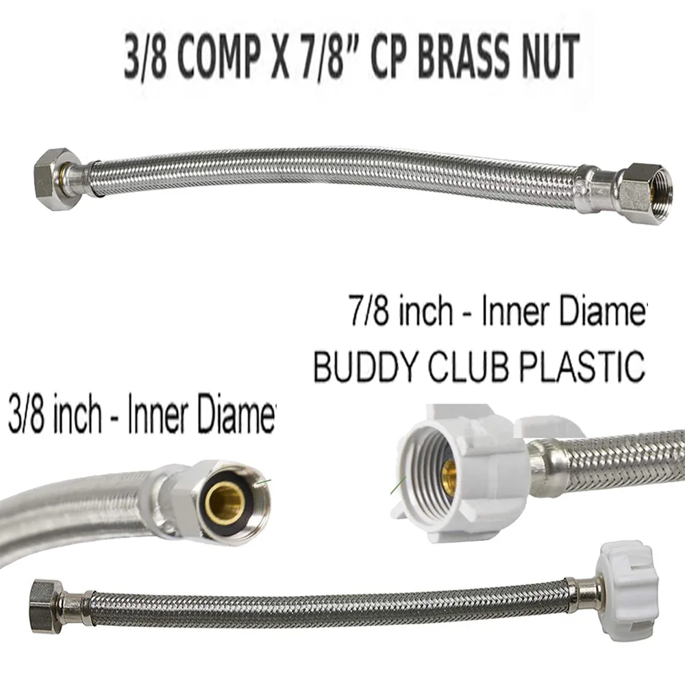 North American Stainless Steel Braided Hose 7/8-3/8 Toilet Water Inlet Hose Hot And Cold High Pressure Explosion-Proof WaterPipe
North American Stainless Steel Braided Hose 7/8-3/8 Toilet Water Inlet Hose Hot And Cold High Pressure Explosion-Proof WaterPipe