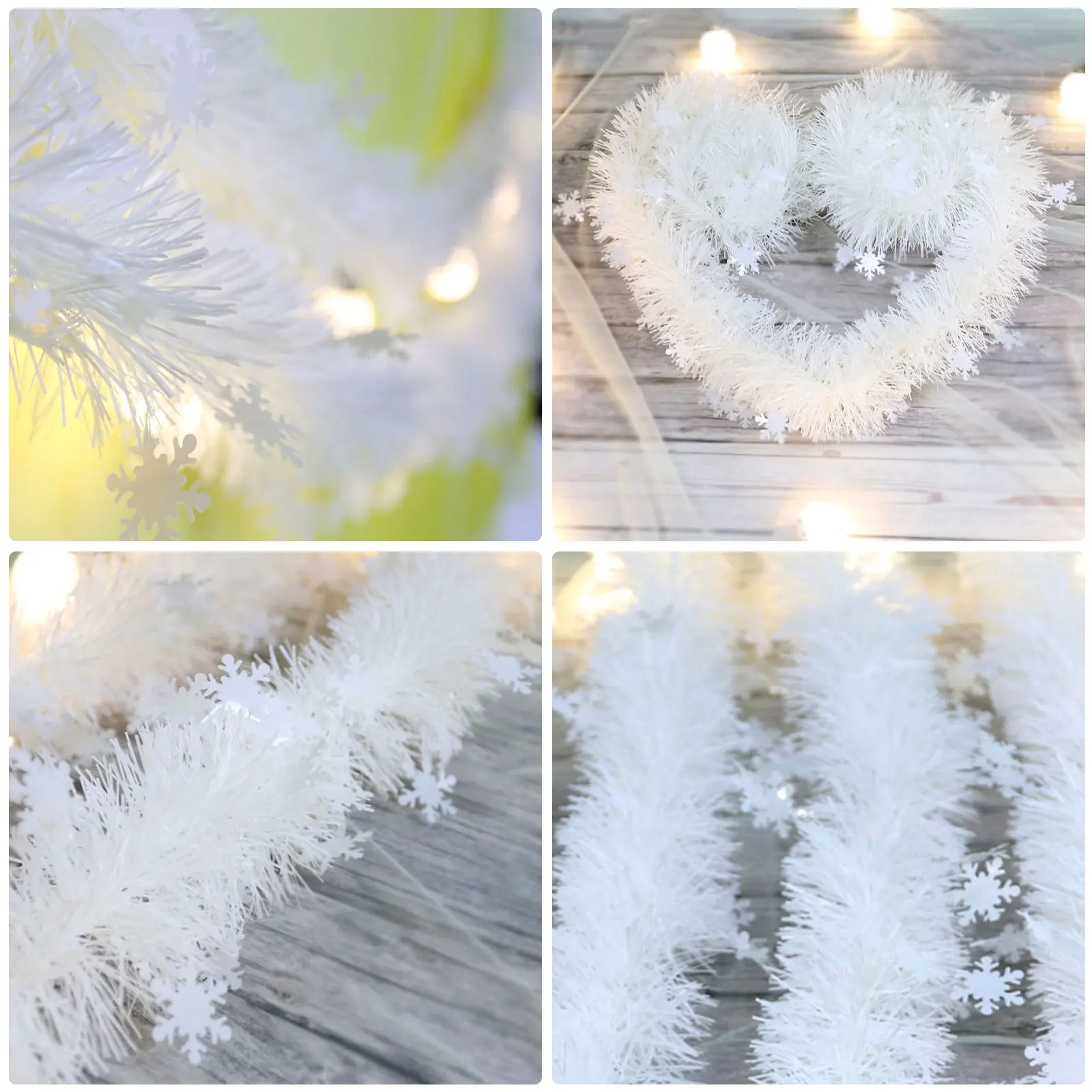 Christmas Tinsel Garlands White Snowflake Tinsel Twist Garland Christmas Scene Arrangement Garland New Year 2020 decoration
Christmas Tinsel Garlands White Snowflake Tinsel Twist Garland Christmas Scene Arrangement Garland New Year 2020 decoration