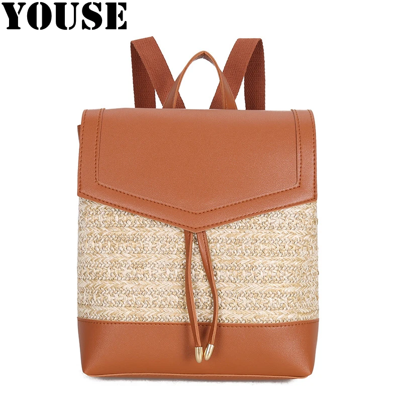 YOUSE Brand New Double Shoulder Straw Woven Female Bags Fashion Joker Woven Bags Urban Retro Trend Female Bag Travel Backpack
YOUSE Brand New Double Shoulder Straw Woven Female Bags Fashion Joker Woven Bags Urban Retro Trend Female Bag Travel Backpack
