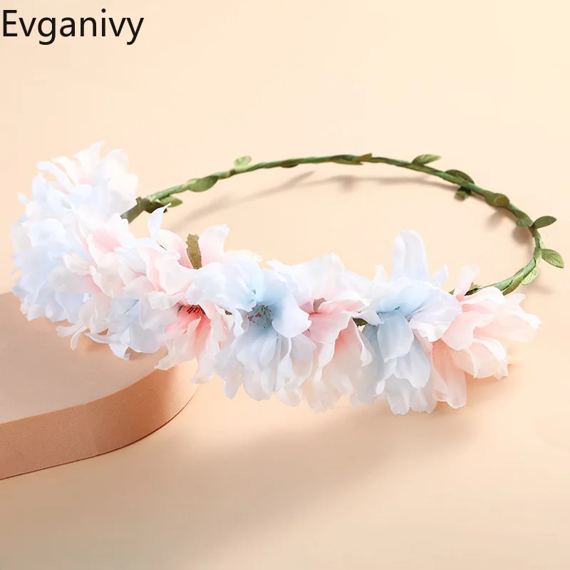 Ladies Flower Garland Headgear Hair Loop Seaside Holiday Headband Photography Bride Bridesmaid Accessories Head Ribbon Hairbands
Ladies Flower Garland Headgear Hair Loop Seaside Holiday Headband Photography Bride Bridesmaid Accessories Head Ribbon Hairbands