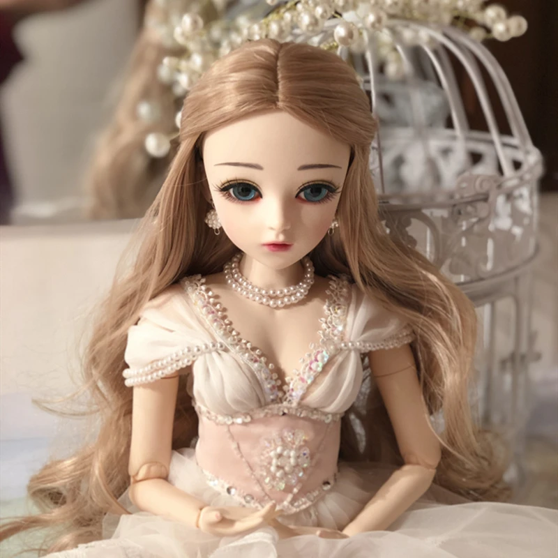 60cm Handmade Bjd Doll 1/3 Princess Dolls 18 Jointed Body Change Eyes Girl Doll Full Set DIY Girls Toys Christmas Present 
60cm Handmade Bjd Doll 1/3 Princess Dolls 18 Jointed Body Change Eyes Girl Doll Full Set DIY Girls Toys Christmas Present