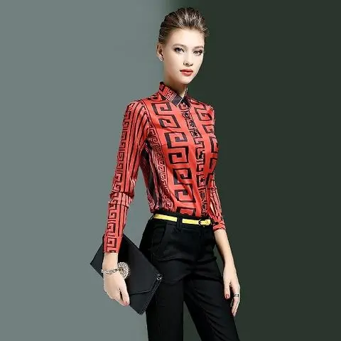 Brand women's 2021 spring and autumn new style European and American fashion printing lapel long-sleeved shirt slim shirt women
Brand women's 2021 spring and autumn new style European and American fashion printing lapel long-sleeved shirt slim shirt women