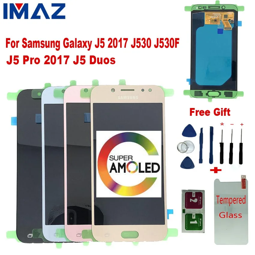 Фото ЖК дисплей IMAZ SUPER AMOLED для Samsung Galaxy J5 2017 J530 PRO сенсорный экран с - купить