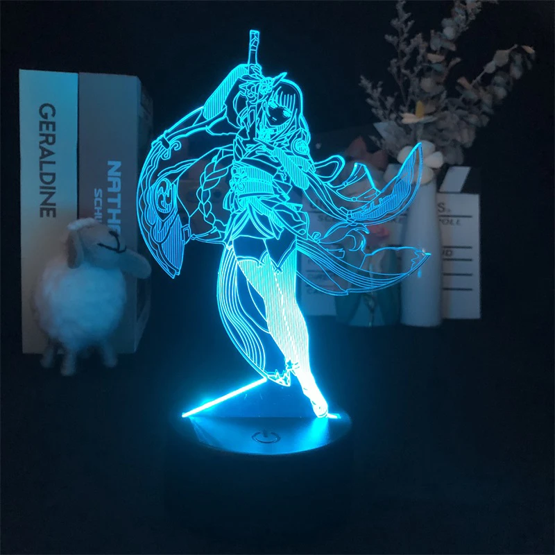 Portable Night Light LED Kids Room Decor Anime 3D Desk Lamp with Lava Base Genshin Impact Raiden Shogun Nightlight
Portable Night Light LED Kids Room Decor Anime 3D Desk Lamp with Lava Base Genshin Impact Raiden Shogun Nightlight