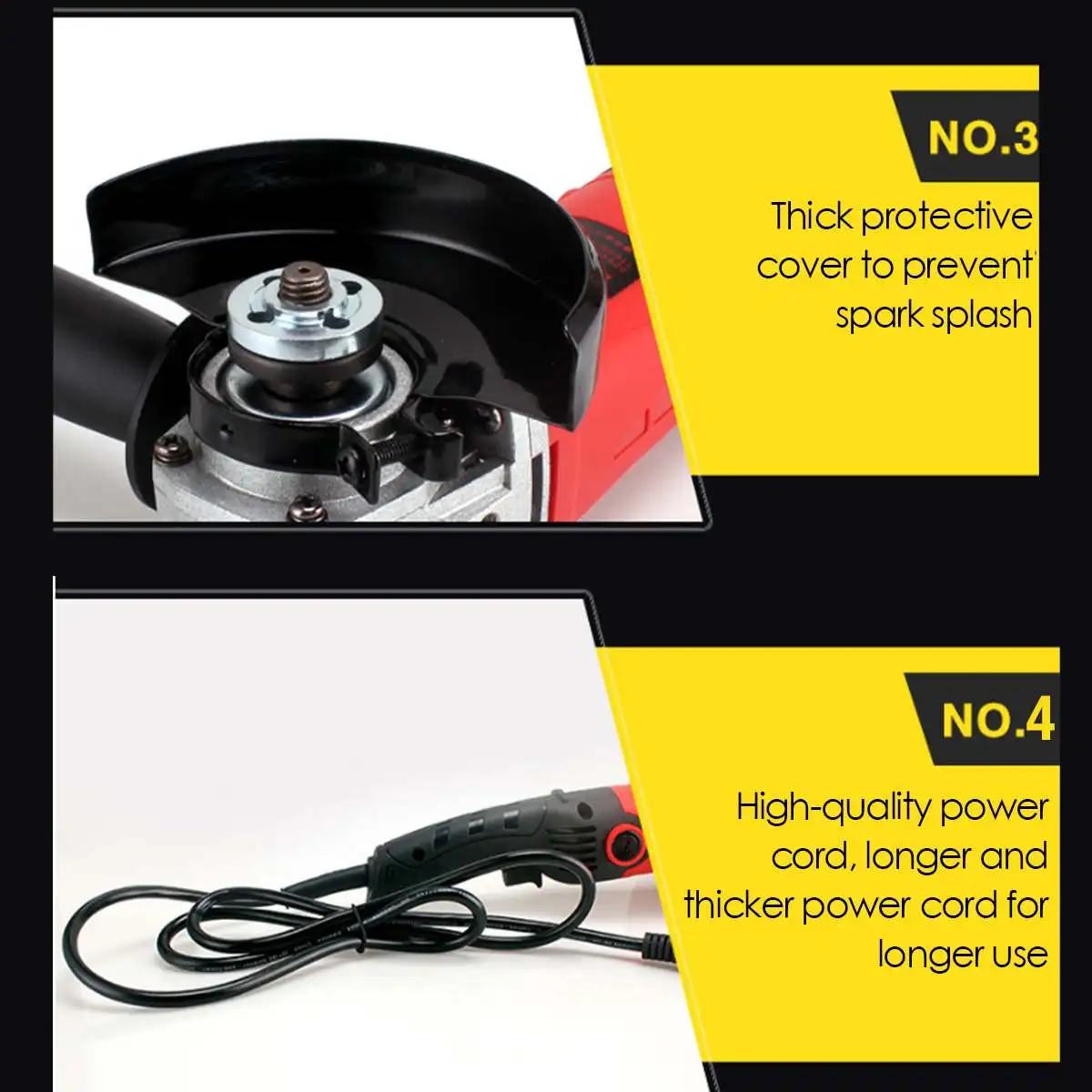 220V 11000RPM Electric Angle Grinder 860W Cutting Electric Angle Grinder Machine Home DIY Tools For Cutting Grinding Metal Wood