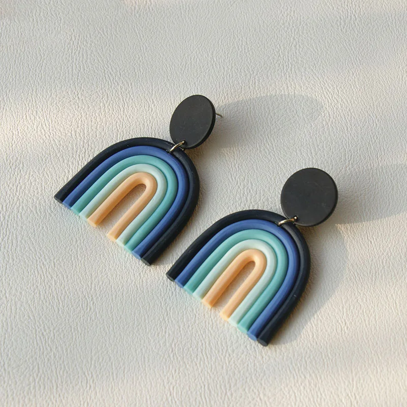 Rainbow Colors U Shape Fashion Jewelry Unusual Hanging Cute Polymer Clay Earrings Sets Gift For Women Goth 2021 Trendy Jewelry
Rainbow Colors U Shape Fashion Jewelry Unusual Hanging Cute Polymer Clay Earrings Sets Gift For Women Goth 2021 Trendy Jewelry