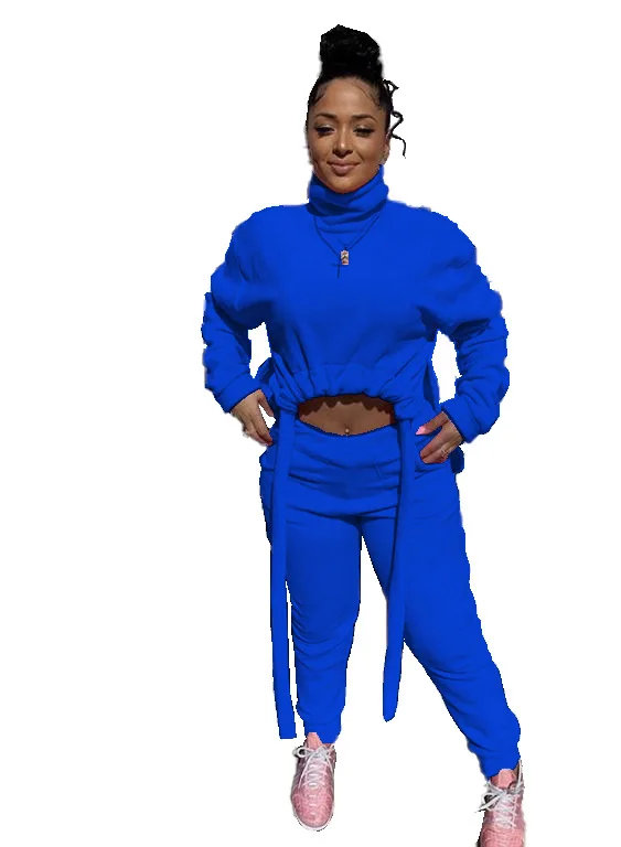 2020 Fall Winter Fashion Solid Warm Two Piece Sets Women Turtleneck Full Sleeve Drawstring Tops High Waist Pants Set Sports
2020 Fall Winter Fashion Solid Warm Two Piece Sets Women Turtleneck Full Sleeve Drawstring Tops High Waist Pants Set Sports