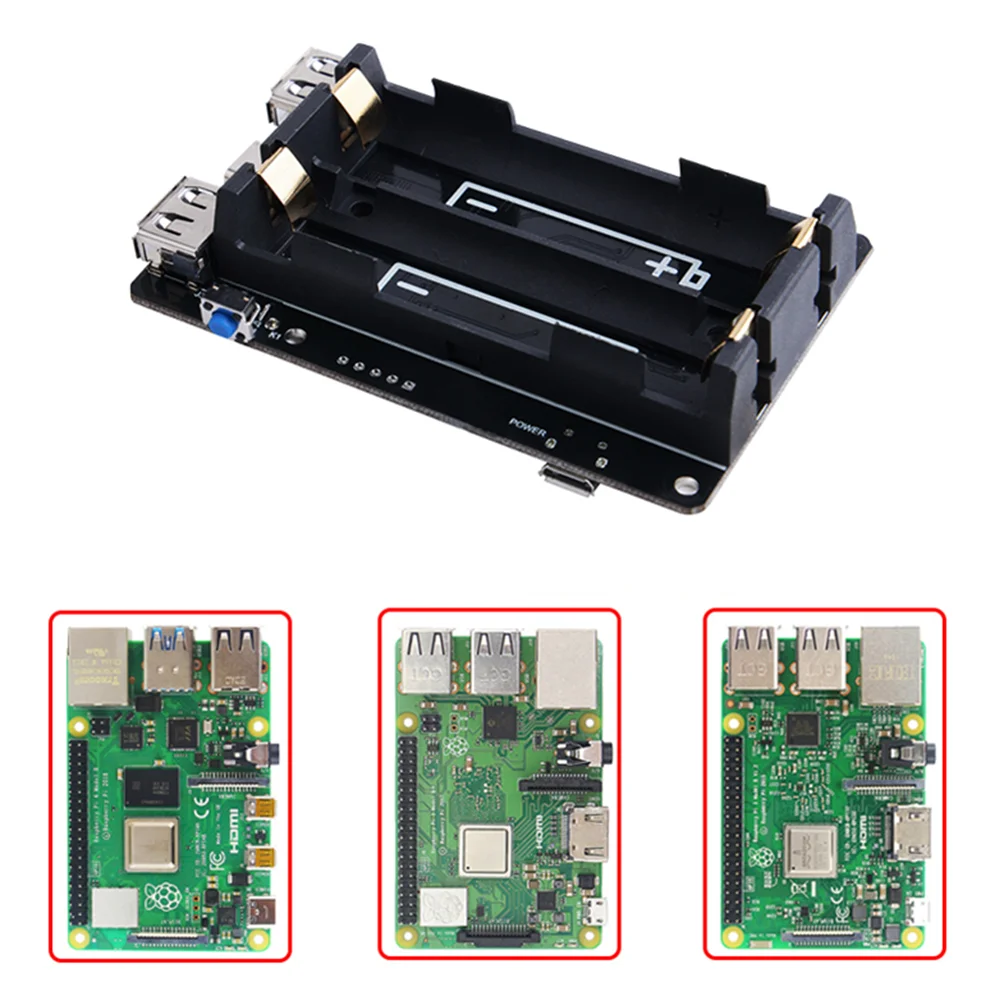 High Reliability UPS With RTC Uninterruptible Power 18650 Battery Charger For Raspberry Pi 4B/3B+/3B
High Reliability UPS With RTC Uninterruptible Power 18650 Battery Charger For Raspberry Pi 4B/3B+/3B