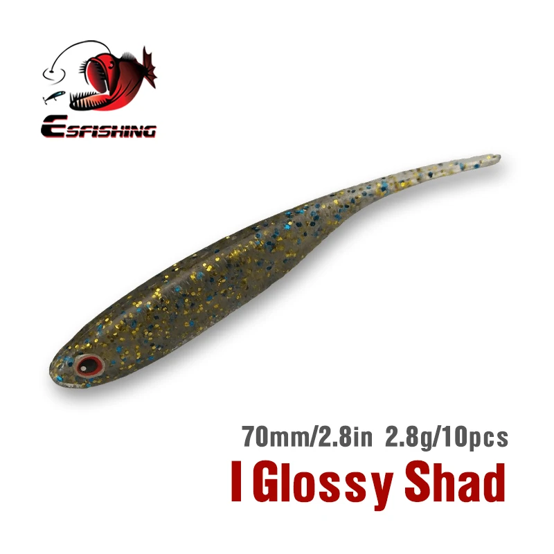 KESFISHING приманки для рыбной ловли с 3D глазами мягкая пластиковая приманка