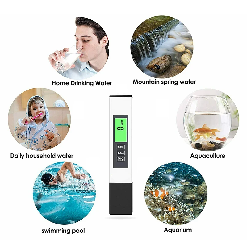 Digital 3in1 TDS & EC PPM Meter Tester EC TDS Meter Pen Water Purity PPM Filter Hydroponic for Aquarium Pool Water Monitor
Digital 3in1 TDS & EC PPM Meter Tester EC TDS Meter Pen Water Purity PPM Filter Hydroponic for Aquarium Pool Water Monitor