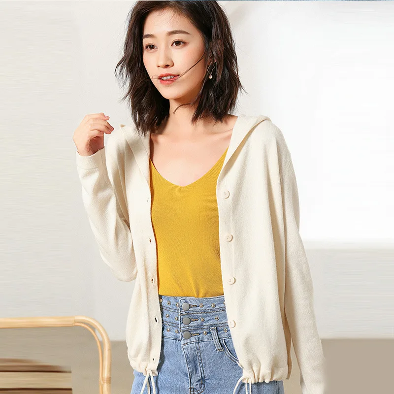 Women's Spring Jacket with Drawstring Long Sleeve Woolen Hoodied Coat Fashion Autumn Female Outerwear Cute Vintage Clothes 2020
Women's Spring Jacket with Drawstring Long Sleeve Woolen Hoodied Coat Fashion Autumn Female Outerwear Cute Vintage Clothes 2020