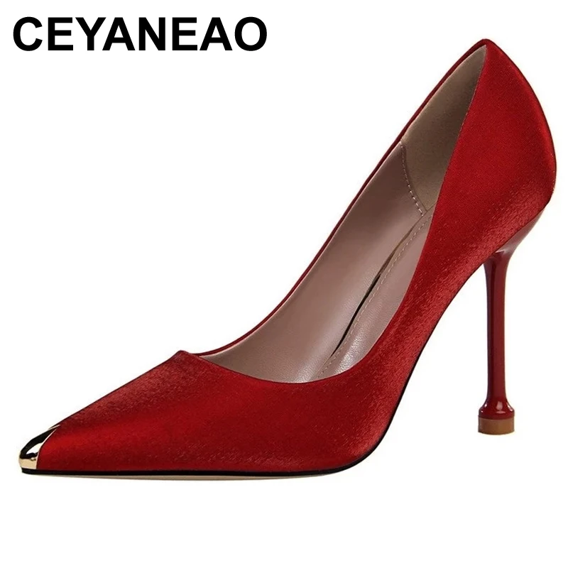 CEYANEAOwomen shoes 2021, вечерние туфли на тонком каблуке, на высоком каблуке, атласные, с закрытым носком, с металлическим носком, сексуальные тонкие ... 
CEYANEAOwomen shoes 2021, вечерние туфли на тонком каблуке, на высоком каблуке, атласные, с закрытым носком, с металлическим носком, сексуальные тонкие ...