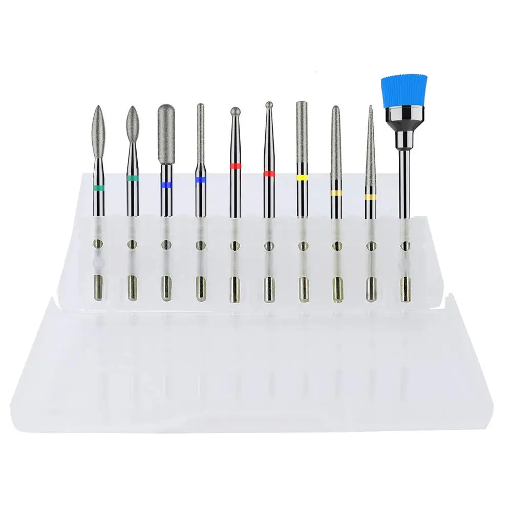 10PCS Diamond Efile Drill Bits Acrylic Nail Drill Bits Set 3/32'' Efile Nail Bit Fine Grit Diamond Carbide Cuticle Remover Bits
10PCS Diamond Efile Drill Bits Acrylic Nail Drill Bits Set 3/32'' Efile Nail Bit Fine Grit Diamond Carbide Cuticle Remover Bits