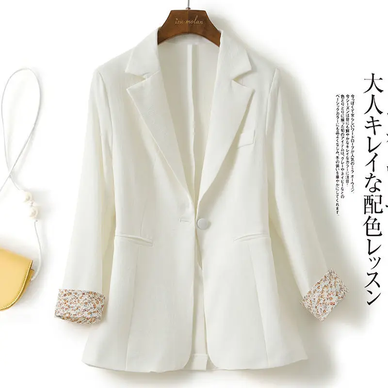 New Women's Spring Jacket 2021 Fashion OL Jacket Female Oversize Floral Sleeve Single Button Blazers White Black Women's Suit
New Women's Spring Jacket 2021 Fashion OL Jacket Female Oversize Floral Sleeve Single Button Blazers White Black Women's Suit