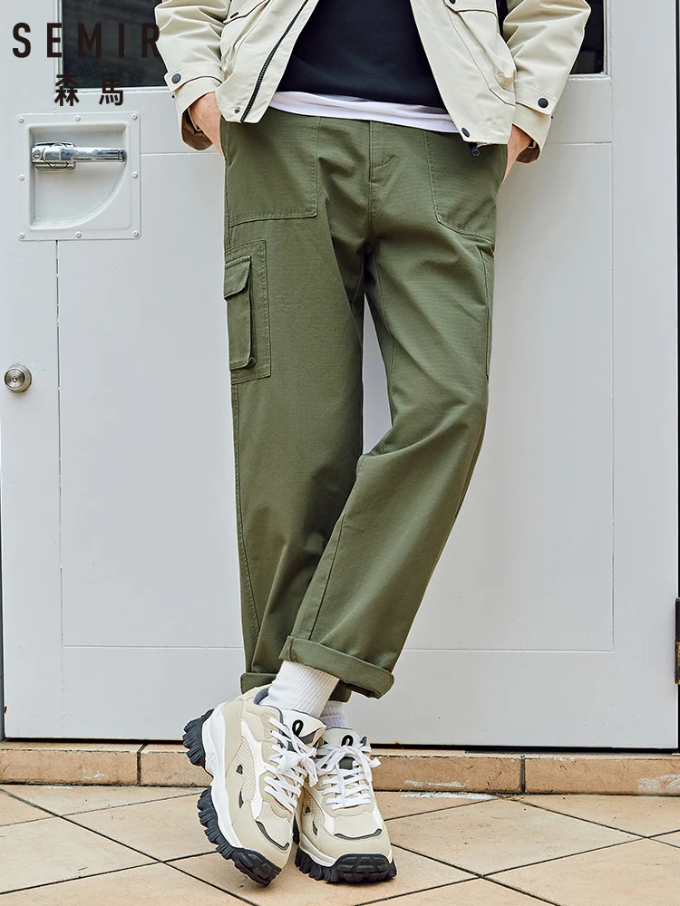 SEMIR 2020 spring new casual pants men trend straight ninth tooling style bottoms solid pants cotton
SEMIR 2020 spring new casual pants men trend straight ninth tooling style bottoms solid pants cotton