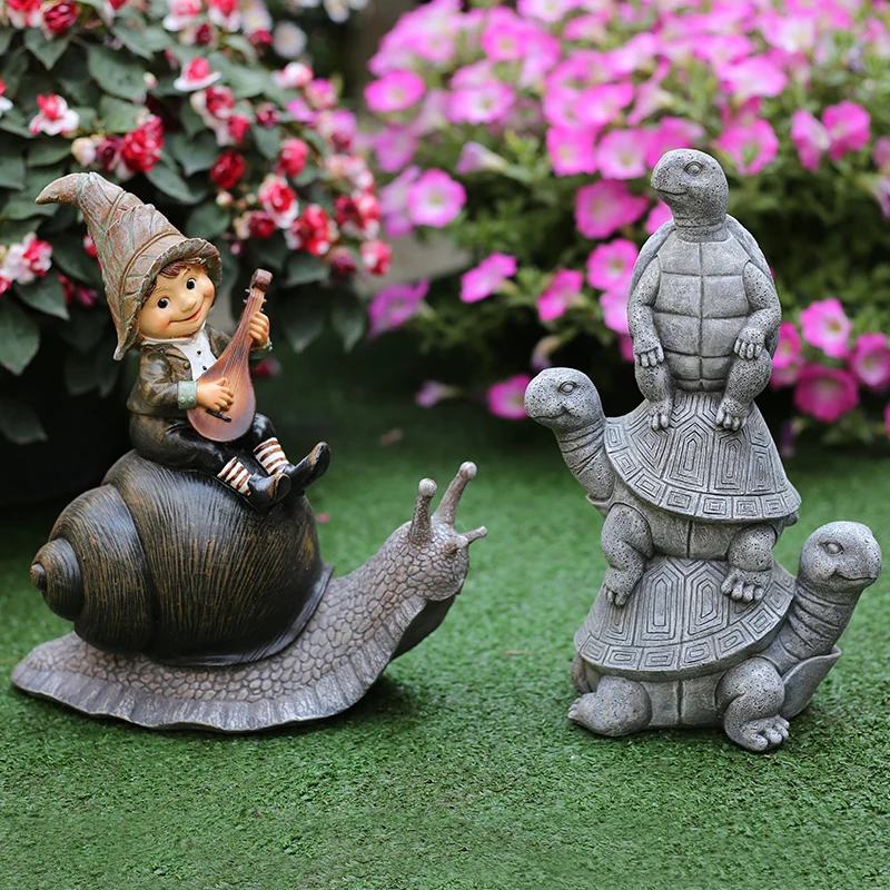 Creative Forest Elf garden decor resin snail crafts miniature figurines Outdoor gardening fairy garden home decoration
Creative Forest Elf garden decor resin snail crafts miniature figurines Outdoor gardening fairy garden home decoration