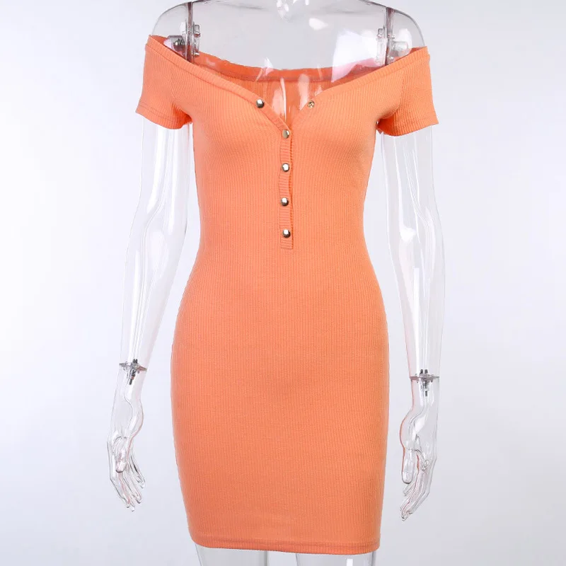 Echoine Solid Skinny Knitted Mini Dress Button Off Shoulder Sexy Dresses Bodycon Elegant Party Club Dresses Vintage Vestidos
Echoine Solid Skinny Knitted Mini Dress Button Off Shoulder Sexy Dresses Bodycon Elegant Party Club Dresses Vintage Vestidos