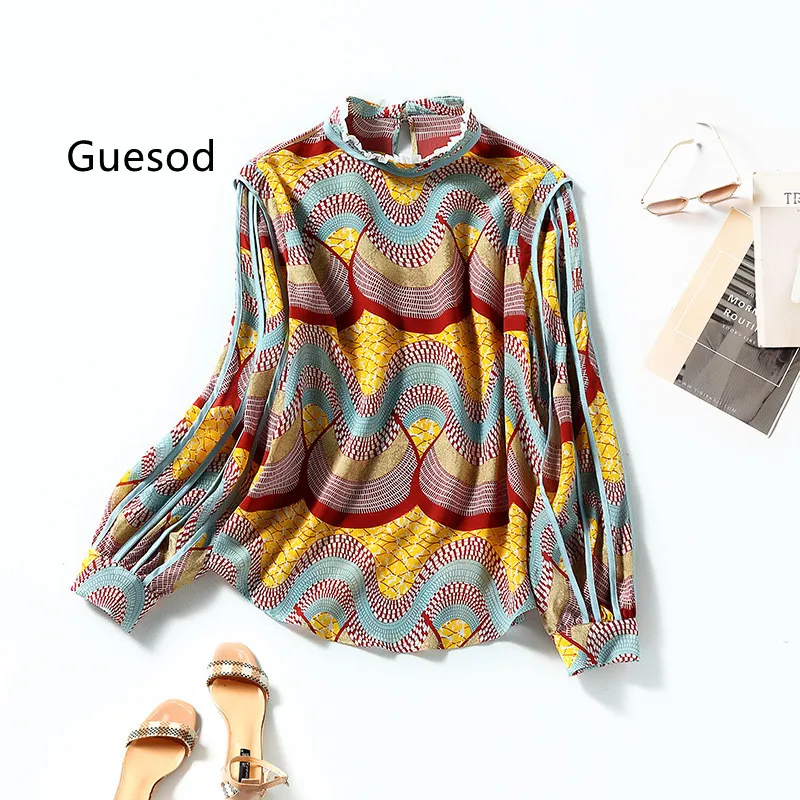 Women Silk Blouse Top Quality Female 2022 Spring Silk Print Long Sleeve Blouse Silk Stand Collar Top Female New
Women Silk Blouse Top Quality Female 2022 Spring Silk Print Long Sleeve Blouse Silk Stand Collar Top Female New