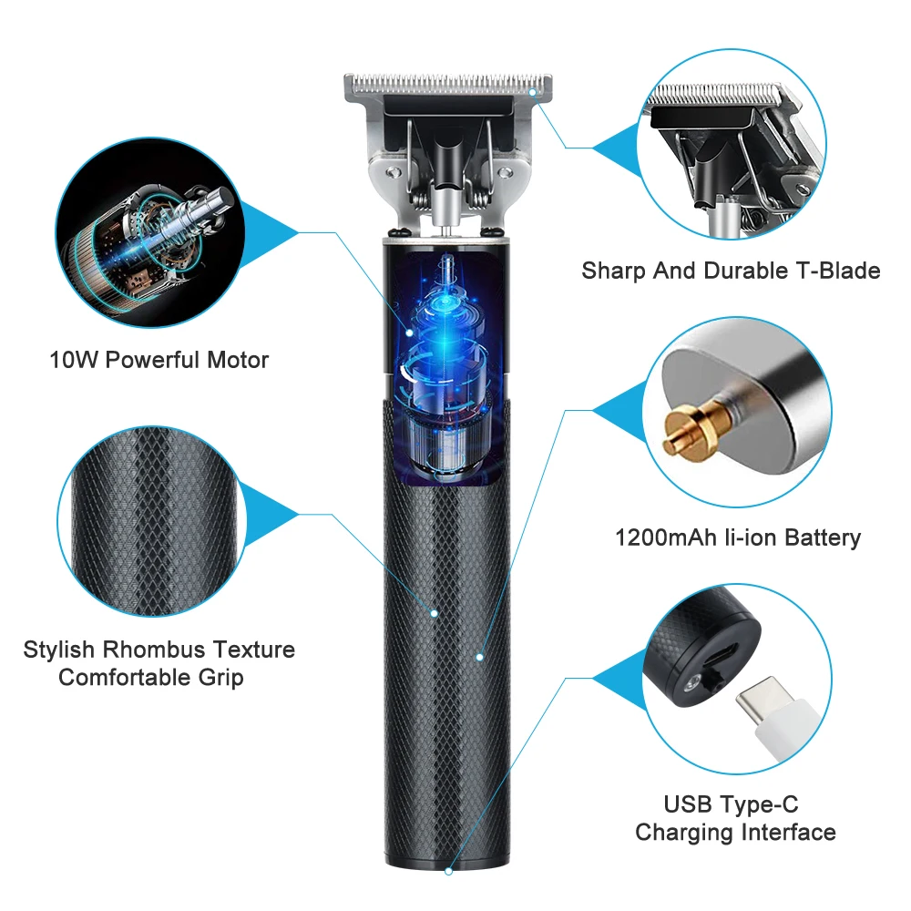 T-Outliner Skeleton Heavy Hitter Cordless Trimmer Men 0mm Baldheaded Hair Clipper Finish Hair Cutting Machine
T-Outliner Skeleton Heavy Hitter Cordless Trimmer Men 0mm Baldheaded Hair Clipper Finish Hair Cutting Machine