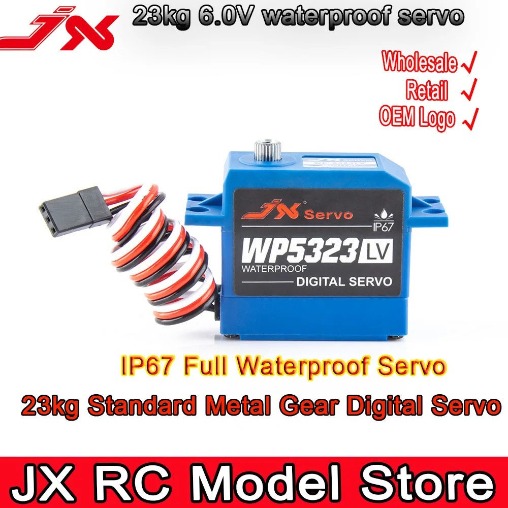 Jx 23kg Digital Waterproof Servo WP5323LV 6.0V IP67 Full Waterproof Standard Metal Gear Servo for 1/8 1/10 RC Car,Boat Parts
Jx 23kg Digital Waterproof Servo WP5323LV 6.0V IP67 Full Waterproof Standard Metal Gear Servo for 1/8 1/10 RC Car,Boat Parts