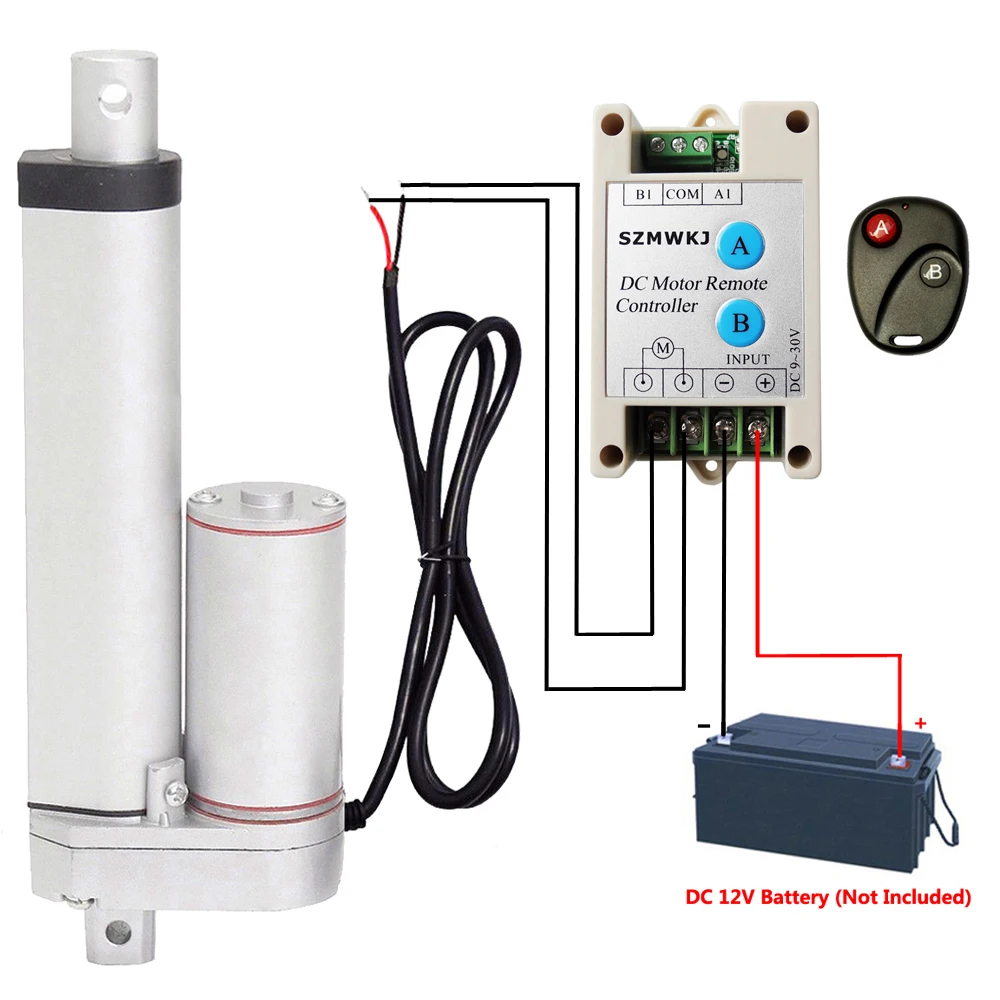 12V DC 150mm 6" Stroke Linear Actuator W/ Jog/Self-Lock/Interlock Wireless Controller Set - 1500N 330 Pound Max Lift Heavy Duty
12V DC 150mm 6" Stroke Linear Actuator W/ Jog/Self-Lock/Interlock Wireless Controller Set - 1500N 330 Pound Max Lift Heavy Duty