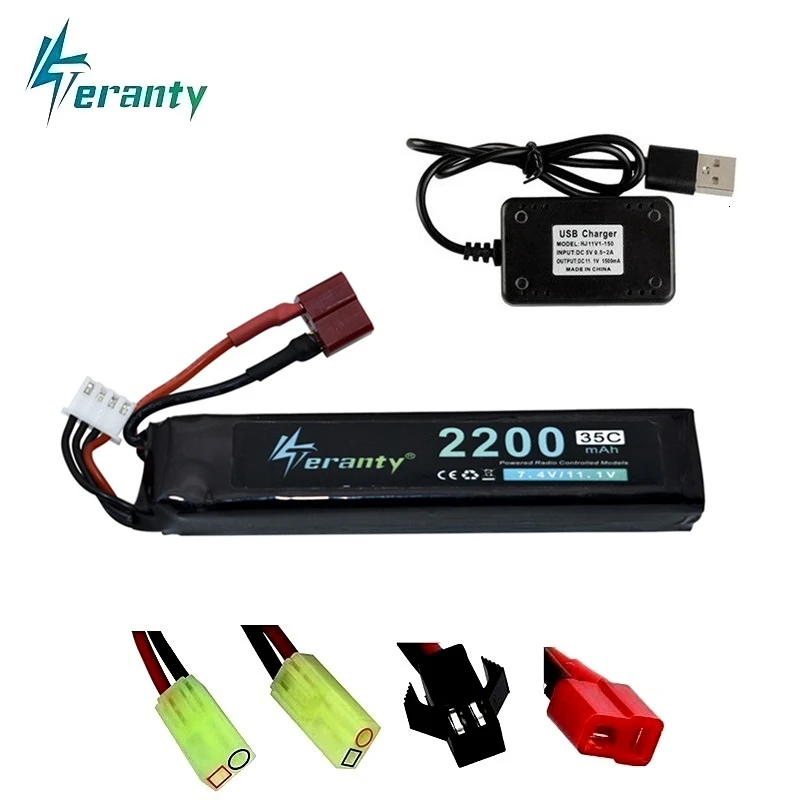 (T Plug ) 35C водяной пистолет Lipo батарея с USB зарядным устройством 11,1 В 2200 мАч для мини страйкбола BB Воздушный пистолет электрические игрушки RC п...
(T Plug ) 35C водяной пистолет Lipo батарея с USB зарядным устройством 11,1 В 2200 мАч для мини страйкбола BB Воздушный пистолет электрические игрушки RC п...