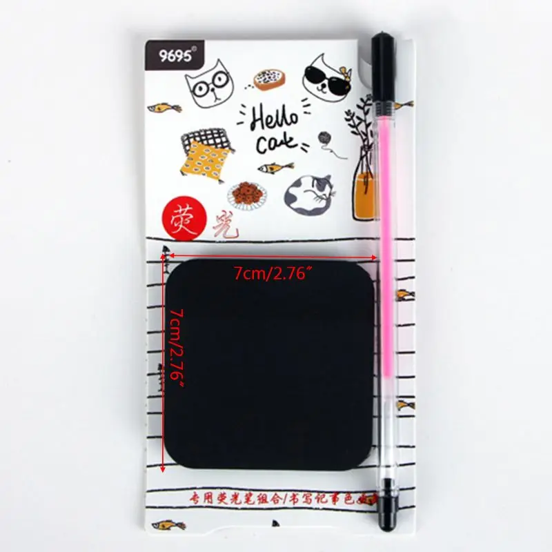 57EC 50 Sheets Black Sticky Notes with Fluorescent Pen Set Creative Office Stationery
57EC 50 Sheets Black Sticky Notes with Fluorescent Pen Set Creative Office Stationery