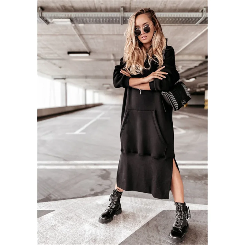 2022 Winter Warm Long Hoodies Women's Dress Loose Long Sleeve Solid Side Split Female Dresses New Fashion Casual Ladies Clothe
2022 Winter Warm Long Hoodies Women's Dress Loose Long Sleeve Solid Side Split Female Dresses New Fashion Casual Ladies Clothe