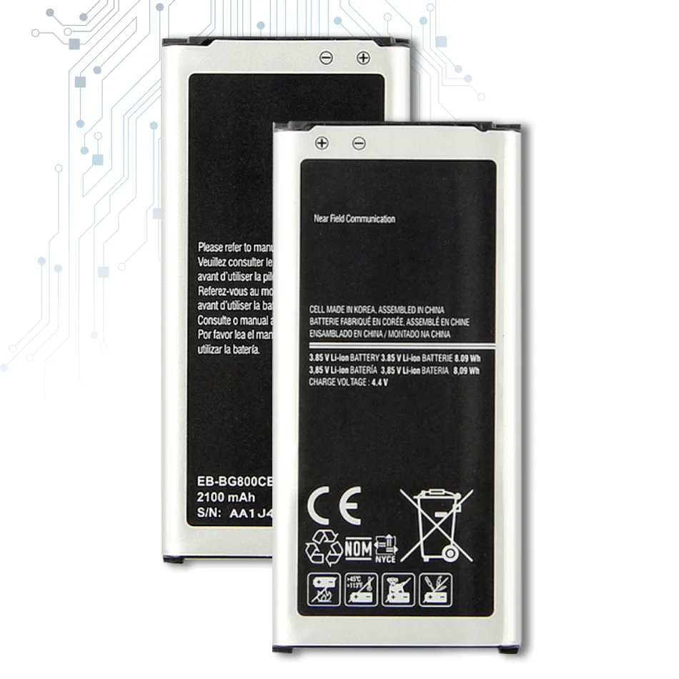 Для SAMSUNG EB-BG800BBE 2100 мАч аккумулятор для Samsung GALAXY S5 mini S5MINI EB-BG800CBE G870A G870W SM-G800F
Для SAMSUNG EB-BG800BBE 2100 мАч аккумулятор для Samsung GALAXY S5 mini S5MINI EB-BG800CBE G870A G870W SM-G800F