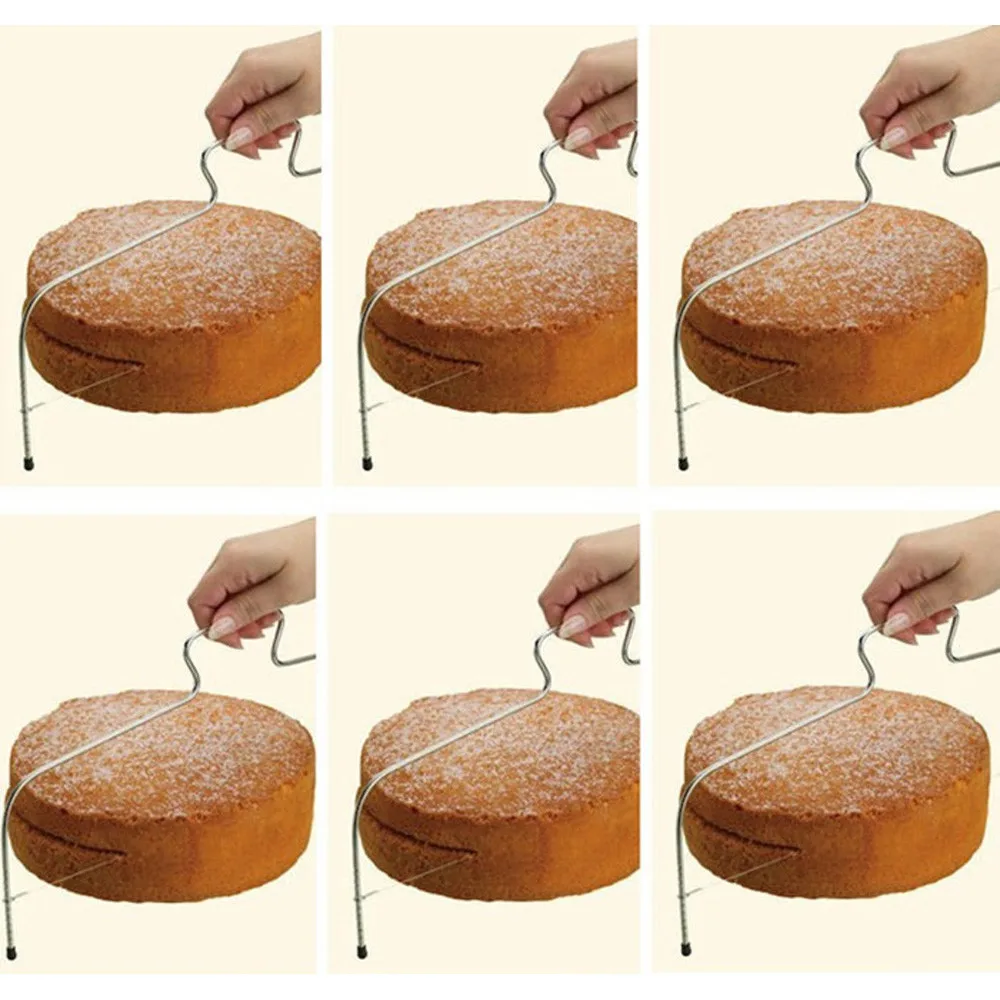 1pc Adjustable Wire Cake Slicer Leveler Stainless Steel Pizza Dough Cutter Trimmer Kitchen Accessories Layer Cakes Baking Tools
1pc Adjustable Wire Cake Slicer Leveler Stainless Steel Pizza Dough Cutter Trimmer Kitchen Accessories Layer Cakes Baking Tools