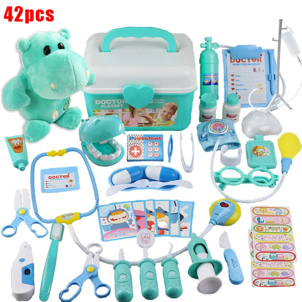 42pcs/set Children Pretend Play Toy Set Simulation Doctor Clinic Appliances with Storage Box NSV775
42pcs/set Children Pretend Play Toy Set Simulation Doctor Clinic Appliances with Storage Box NSV775