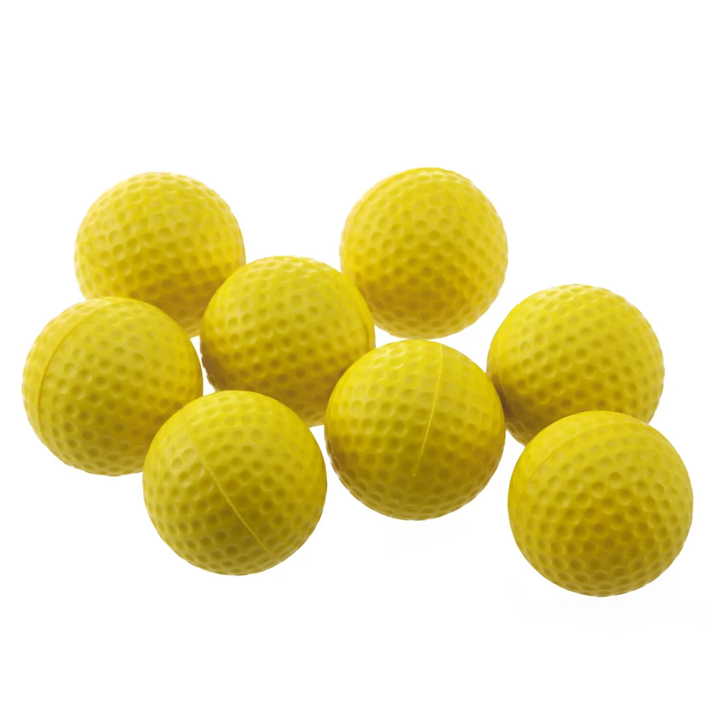 WINOMO 18PCS Practice Balls Dimpled Elastic Indoor Outdoor Training Balls (Yellow)