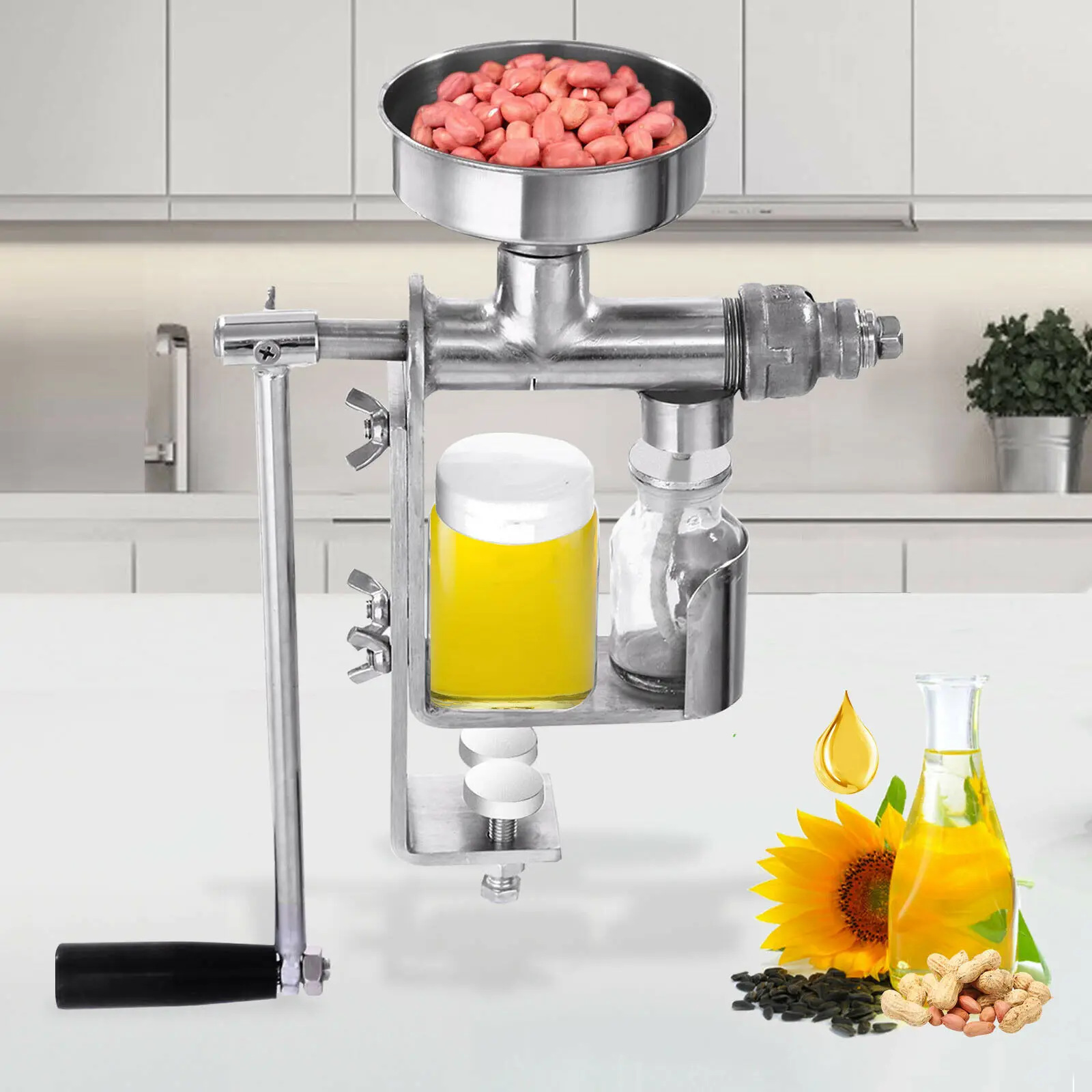 VEVOR Manual Oil Press Machine for DIY Seed Nut Peanut Oil Expeller Extractor Household Cold Oil Extractor 304 Stainless Steel
VEVOR Manual Oil Press Machine for DIY Seed Nut Peanut Oil Expeller Extractor Household Cold Oil Extractor 304 Stainless Steel