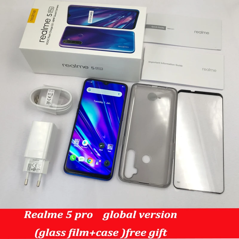 realme 5 Pro global version VOOC 20W Fast Charger 6.3 inch Moblie Phone Snapdragon 712 AIE Octa Core 48MP Quad Camera Cellphone
realme 5 Pro global version VOOC 20W Fast Charger 6.3 inch Moblie Phone Snapdragon 712 AIE Octa Core 48MP Quad Camera Cellphone