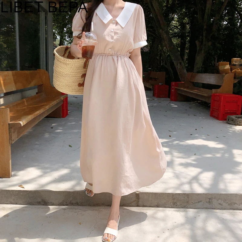 2021 New Women Summer Dresses Cotton and Linen Fashionable Elegant High Waist Vintage Korean Style Wild Lady Long Dress DR2110
2021 New Women Summer Dresses Cotton and Linen Fashionable Elegant High Waist Vintage Korean Style Wild Lady Long Dress DR2110