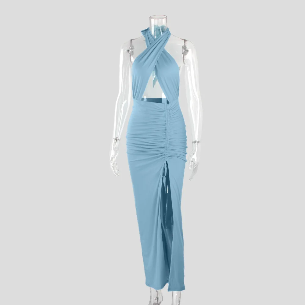 FAKUNTN Women's Summer Party Sexy Dress 2021 Women Robe Drawstring Backless Sleeveless Long Bodycon Split Halter Dresses Vestido
FAKUNTN Women's Summer Party Sexy Dress 2021 Women Robe Drawstring Backless Sleeveless Long Bodycon Split Halter Dresses Vestido
