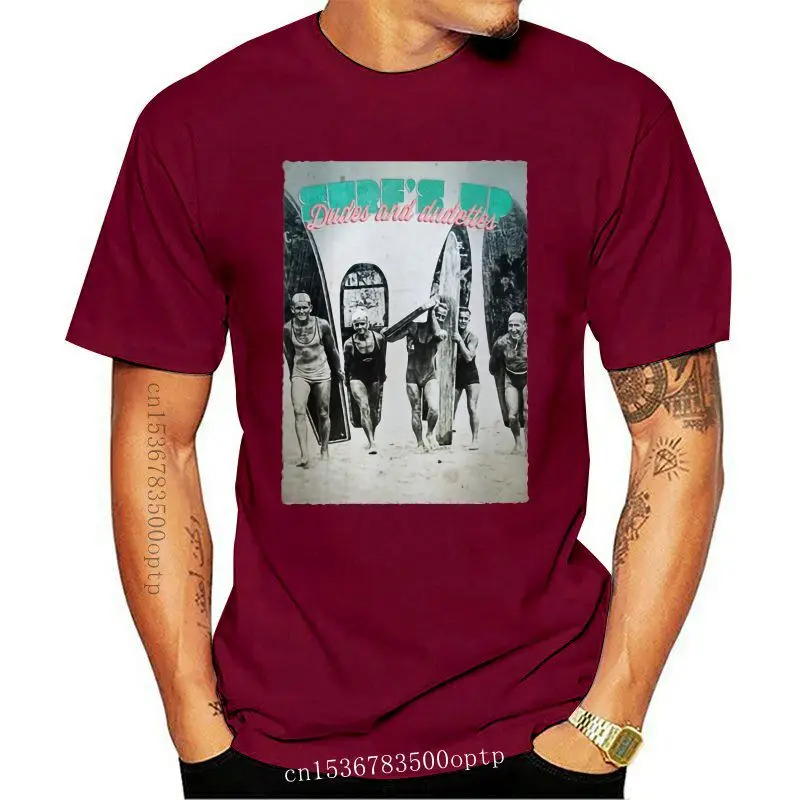 New Surf'S Up Dudes And Dudettes' Writing Surfing T-Shirt 100% Cotton Unisex Women Cool Tops Tee Shirt
New Surf'S Up Dudes And Dudettes' Writing Surfing T-Shirt 100% Cotton Unisex Women Cool Tops Tee Shirt