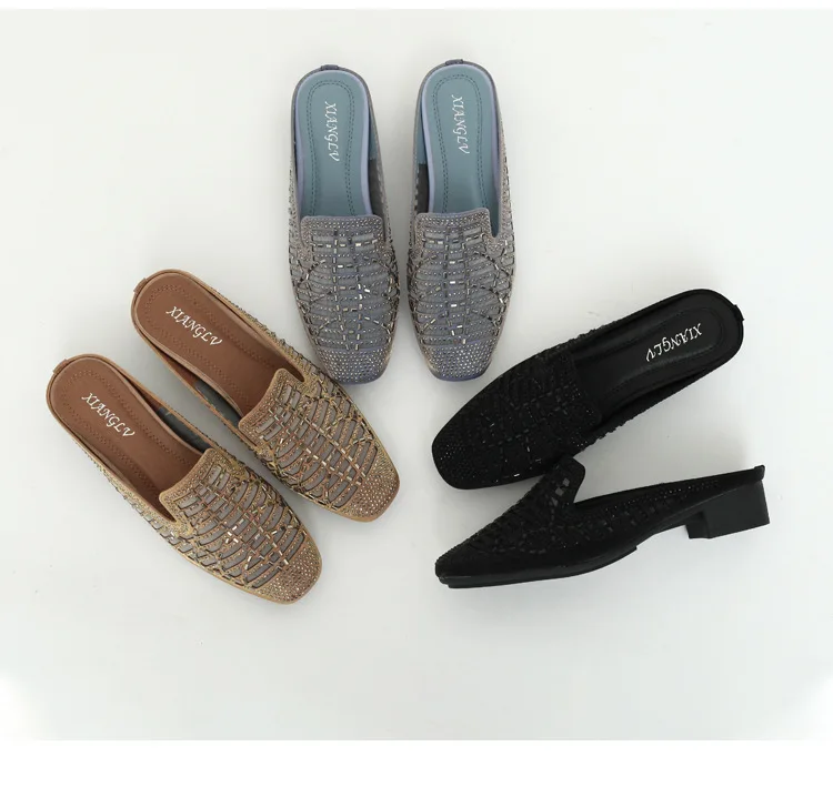 Baotou slippers female summer rhinestone slippers female outer wear non-slip mid-heel sandals lazy ladies sandals
Baotou slippers female summer rhinestone slippers female outer wear non-slip mid-heel sandals lazy ladies sandals