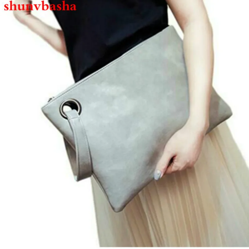 Фото SHUNVBASHA модный однотонный женский клатч кожаная женская сумка конверт Новая