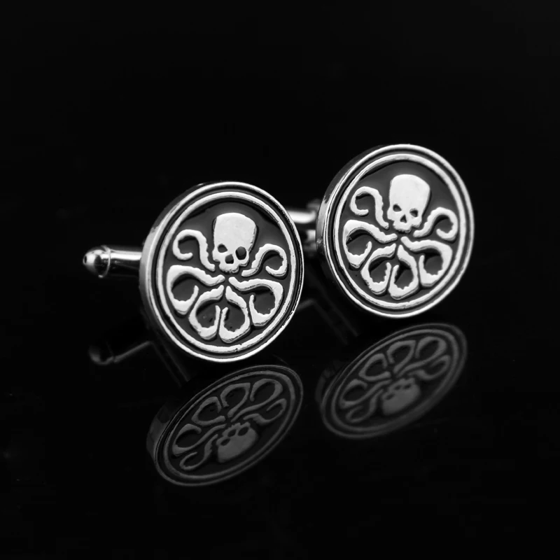Marvel Super Villain Organization HYDRA Skull Snake Foot Symbol Cufflinks Quality Jewelry Accessories
Marvel Super Villain Organization HYDRA Skull Snake Foot Symbol Cufflinks Quality Jewelry Accessories