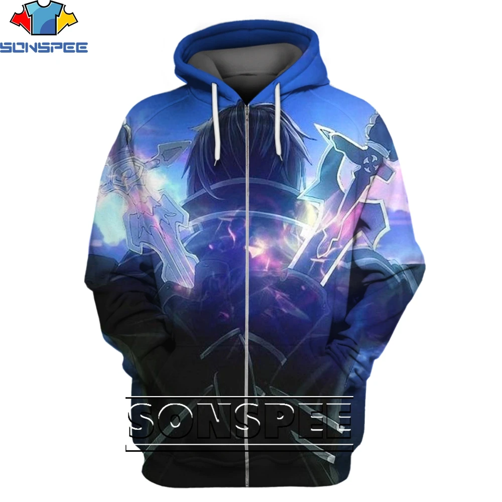 SONSPEE Game Anime Sword Art Online Zipper Hoodie 3D Printing Men Women’s Spring Autumn Harajuku Man Oversize Hoodies Kids Top
SONSPEE Game Anime Sword Art Online Zipper Hoodie 3D Printing Men Women’s Spring Autumn Harajuku Man Oversize Hoodies Kids Top