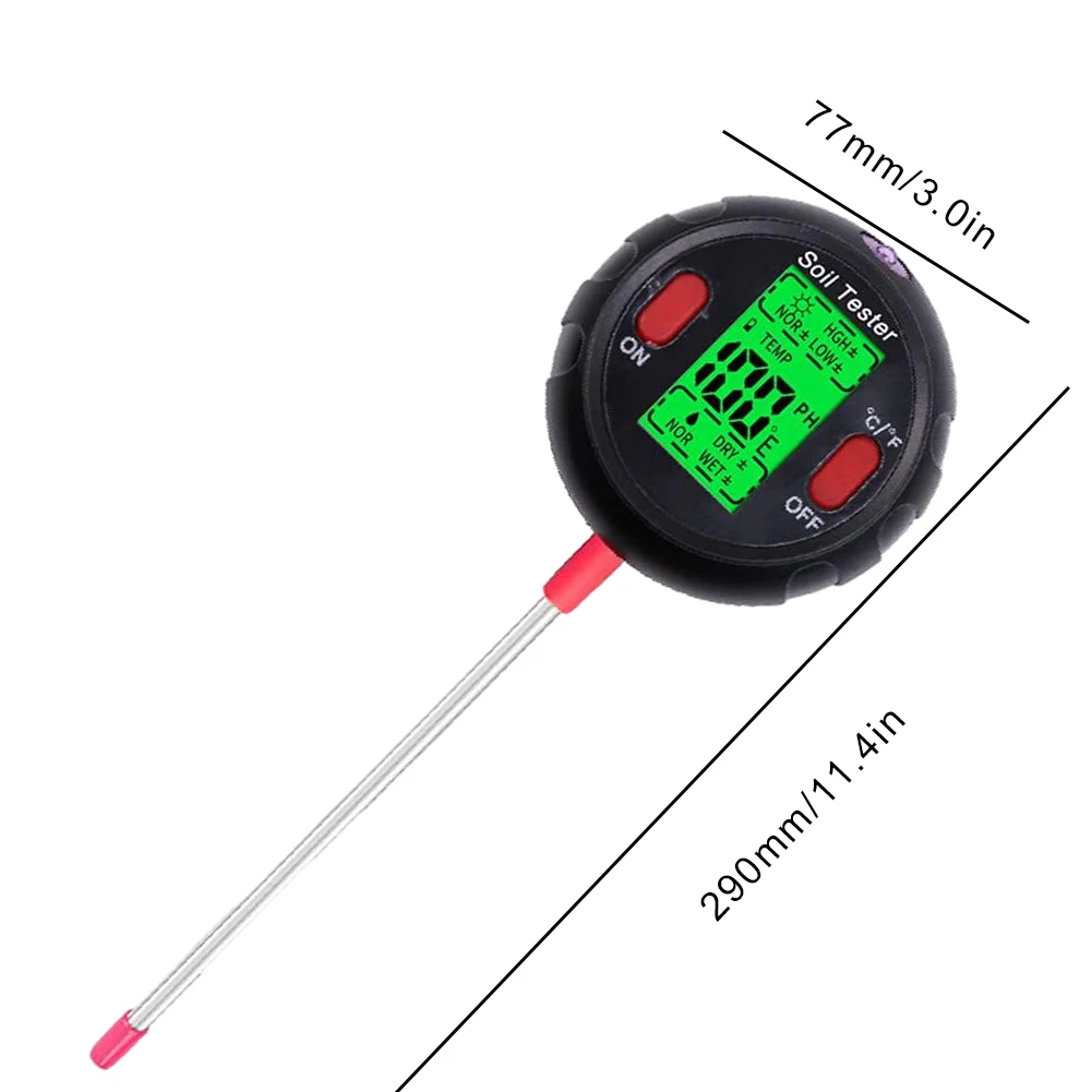 Soil Detector Digital 5-In-1 Soil PH Meter Acidity Alkalinity Analyzer For Plant Care (No Battery) Soil Moisture Tester Tools
Soil Detector Digital 5-In-1 Soil PH Meter Acidity Alkalinity Analyzer For Plant Care (No Battery) Soil Moisture Tester Tools